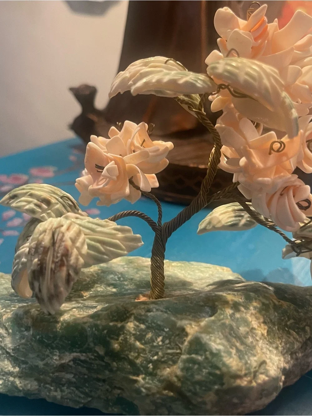 Peach Blossom shell Sculpture - Unbranded